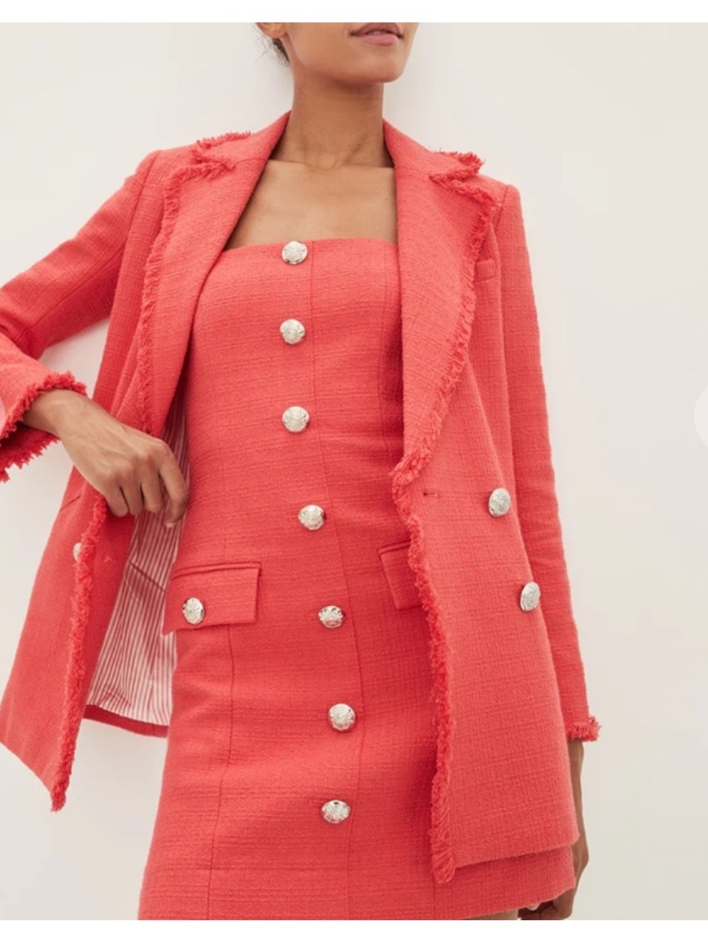 VERONICA BEARD Nayeli Dickey Jacket watermelon fringe Size: 00